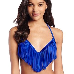 Lulu Fama Sold Out Electric Blue Bikini Top